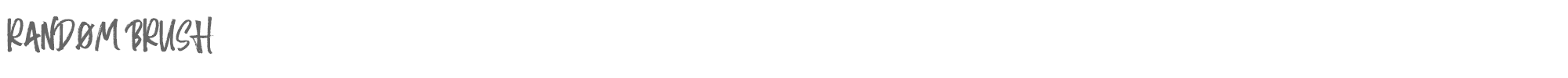 Sample characters Random Brush Font